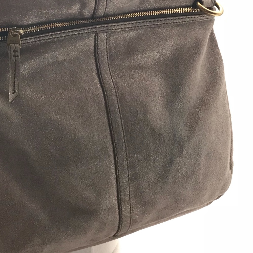 Fossil Erin Metallic Champagne Leather Crossbody - Picture 2 of 7